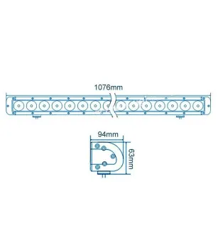 Ultra-leistungsfähige LED-Rampe, 18720 Lumen, 10/30 Volt, R10