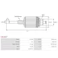 Induit démarreur pour BOSCH F000CD0003, F000CD0900, F000CD0901, F000CD0903