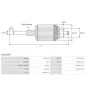 Induit démarreur pour BOSCH 9000083069, 9000083072, 9000083080