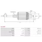 Induit démarreur pour BOSCH F000CD0002, F000CD0A02