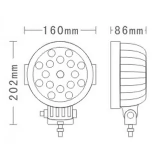 Arbeitsleuchte 17 LED Rot Hochleistungs 3825 LUMEN