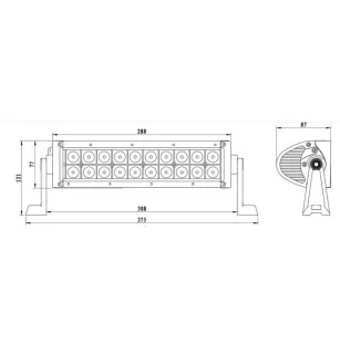 Ramp 20 LED Combo 375MM 9/32 Volts 4200 LUMENS