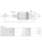 Induit démarreur pour DELCO 8000048, 8000337