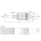 Induit démarreur pour HITACHI S114850, S114850A, S114850B, S114850C, S114851