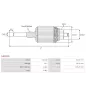 Induit démarreur pour HITACHI S2401C, S2401D, S2403A, S2403B