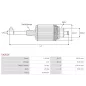 Induit démarreur pour HITACHI S114505A, S114750, S114753, S114753C, S114754A