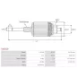 Induit démarreur pour HITACHI S114877, S114877A, S114877B, S114877C, S114877D