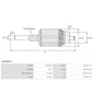 Induit démarreur pour HITACHI S13138, S1341, S2088S