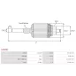 Induit démarreur pour VALEO D6RA10, D6RA100, D6RA101, D6RA104