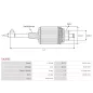 Induit démarreur pour VALEO D6RA47, D6RA5, D6RA50, D6RA51, D6RA511