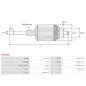 Induit démarreur pour D7E1, D7E15, D7E16, D7E18, D7E19, D7E2