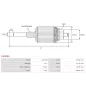 Induit démarreur pour VALEO D13HP601, D13HP605, D13HP607, D13HP608, D13HP609