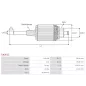 Induit démarreur pour VALEO D7E1, D7E16, D7E18, D7E19, D7E2, D7E20, D7E22, D7E23, D7E25