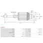 Induit démarreur pour VALEO 458210, 458236, 458364, D7G11, D7G13