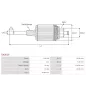 Induit démarreur pour VALEO TS18E1, TS18E13, TS18E3, TS18E33, TS18E331