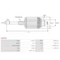 Induit démarreur pour VALEO TS18E1, TS18E13, TS18E3, TS18E33