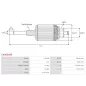 Induit démarreur pour MAGNETI MARELLI 63111001, 63111005, 63111006, 63111007, 63111008