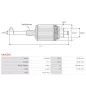 Induit démarreur pour MAGNETI MARELLI 63101000, 63101002, 63101008, 63102003, 63102004, 63102007, 63102008