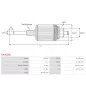 Induit démarreur pour MAGNETI MARELLI 63227541, 63227547, 63227553, 63227554, 63227559