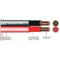 Câbles 2 X 10MM2 batterie double jumelés Rouge et Noir à la coupe au mètre