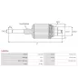 Induit démarreur pour MITSUBISHI M002T56871, M002T57271, M002T57273, M002T57371, M002T57671, M002T57671A