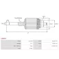 Induit démarreur pour MITSUBISHI M003T66071, M003T66072, M003T66073, M003T67172