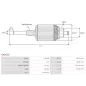 Induit démarreur pour MITSUBISHI M1M72182, M1M72281, M1M72583, M1M72981, M1M73481