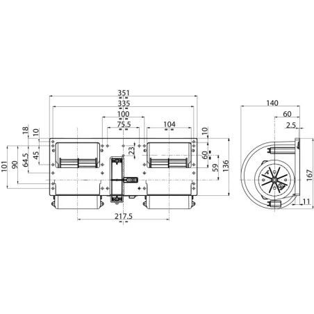 Ventilador aquecedor 12V