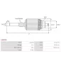 Induit démarreur pour MITSUBISHI M002TS0571, M002TS0575, M2TS0571, M2TS0575