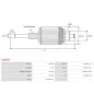 Induit démarreur pour MITSUBISHI M009T70077, M009T70279, M9T70077, M9T70279