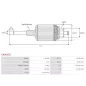 Induit démarreur pour MITSUBISHI M000T22472, M0T20871, M0T20871ZE, M0T20872, M0T20872ZE