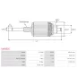 Induit démarreur pour MITSUBISHI M001T80381, M0T20871, M0T22473, M0TA0271