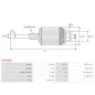 Induit démarreur pour MITSUBISHI M000T21171, M000T32671ZC, M0T20972, M0T21171