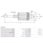 Induit démarreur pour MITSUBISHI M001T31072, M1T31072