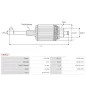 Induit démarreur pour NIKKO 0240000148 , 0240000178