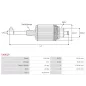 Induit démarreur pour ISKRA / LETRIKA AZF4575 , AZF4581 , AZF4588 , AZF4593