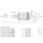 Induit démarreur pour ISKRA / LETRIKA 11132335, AZJ3354, AZJ3478, AZJ3479