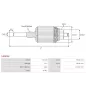 Induit démarreur pour MITSUBA SM61209, SM730-02