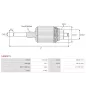 Induit démarreur pour NIKKO 0230002201, 0230002541, 0230002542