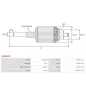 Induit démarreur pour PRESTOLITE M93R3025SE, M93R3026SE, M93R3035SE, M93R3037SE