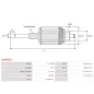 Induit démarreur pour FORD 98AB11000EC, YS4Z11002EA