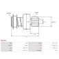 Pignon / lanceur démarreur pour BOSCH 0001157025, 0001157028, 0001157029, 0001157030