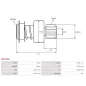 Pignon / lanceur démarreur pour BOSCH 0001362031, 0001362032, 0001363101