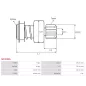 Pignon / lanceur démarreur pour BOSCH 0001362031, 0001362032, 0001363101