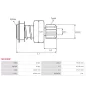 Pignon / lanceur démarreur pour BOSCH 9000083073, 9000143104, 9000143105