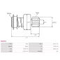 Pignon / lanceur démarreur pour BOSCH 0001362034, 0001362036, 0001362040, 0001362041