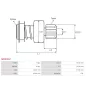 Pignon / lanceur démarreur pour BOSCH 0001362053, 0001362072, 0001362074, 0001362075