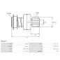 Pignon / lanceur démarreur pour BOSCH 0001362602, 0001362603, 0001362606, 0001362607