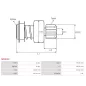 Pignon / lanceur démarreur pour BOSCH 0001367024, 0001367032, 0001367043, 0001367067