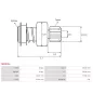 Pignon / lanceur démarreur pour BOSCH 0001110064, 0001110065, 0001110088, 0001110104, 0001110105